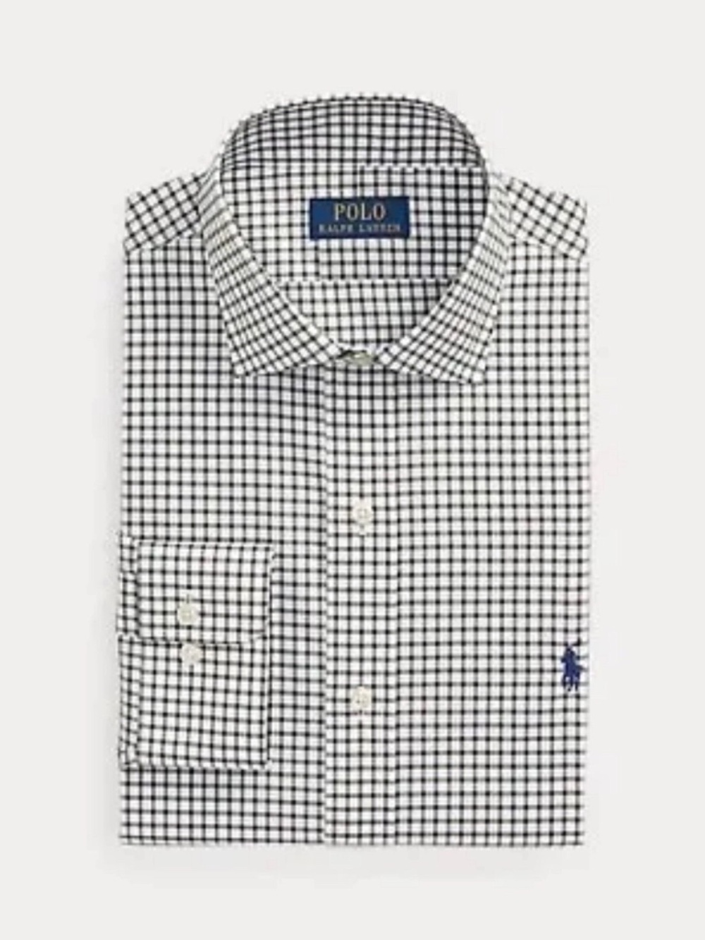 Polo Ralph Lauren Men's Custom Fit Checked Poplin Shirt - Size Medium (15.5)